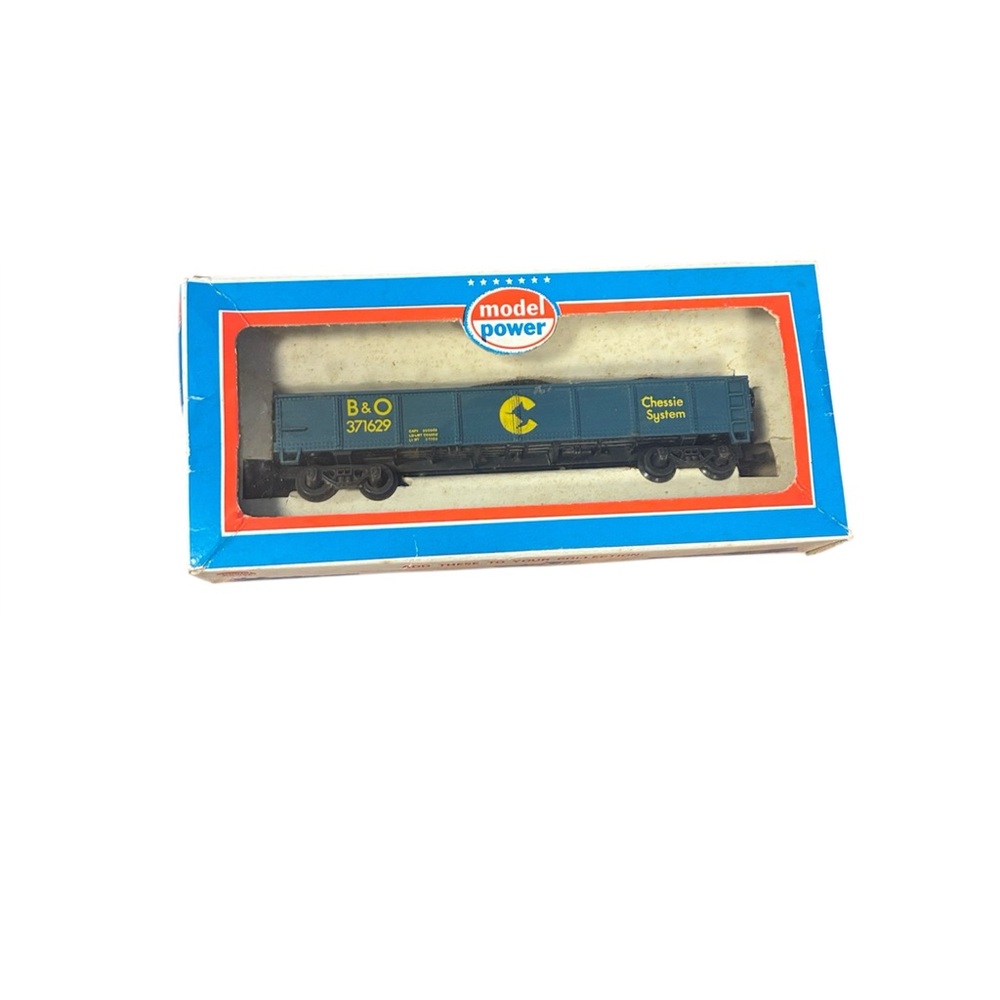 Vintage HO Model Power #9099 Chessie 40’ Steel Gondola Car with Load